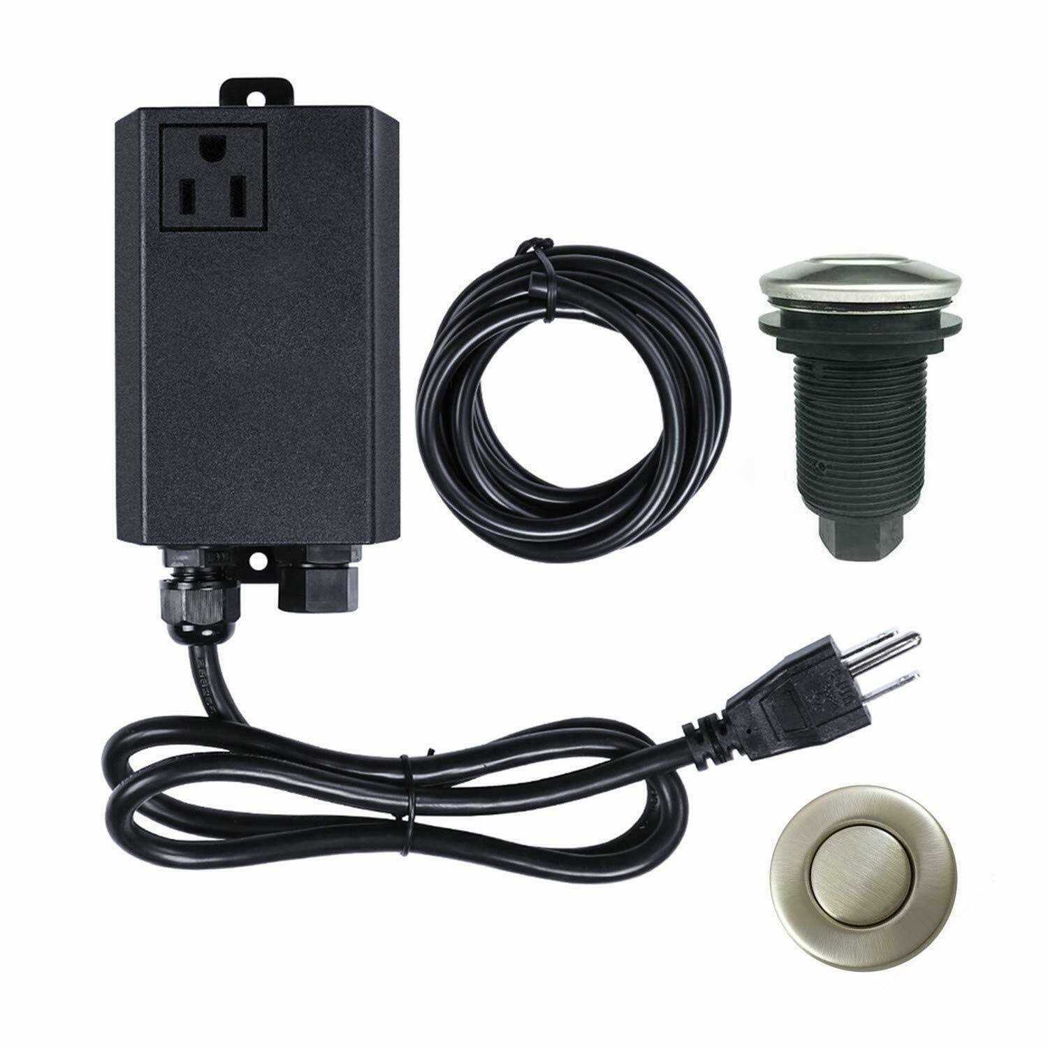Garbage Disposal Air Switch Kit Sink Top Waste Disposal Stainless Steel Off Air Button Food and Waste Disposals Part by Etoolcity