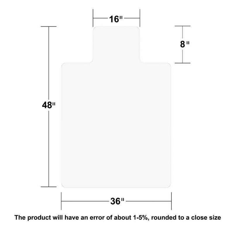 BesWin Office Chair Mat for Hardwood Floor 36×48 Clear Pvc Desk Chair Mat