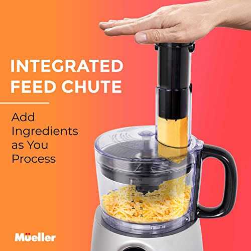 Mueller Ultra Prep Food Processor Chopper for Dicing, Slicing, Shredding, Mincing, and Pureeing