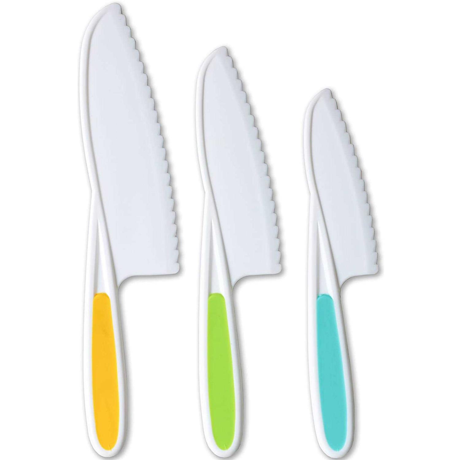 Tovla Jr. Knives for Kids 3-Piece Nylon Kitchen Knife Set Handle