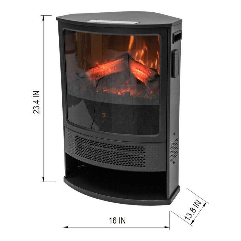 Better Homes & Gardens Rounded Corner Electric Fire Stove Heater