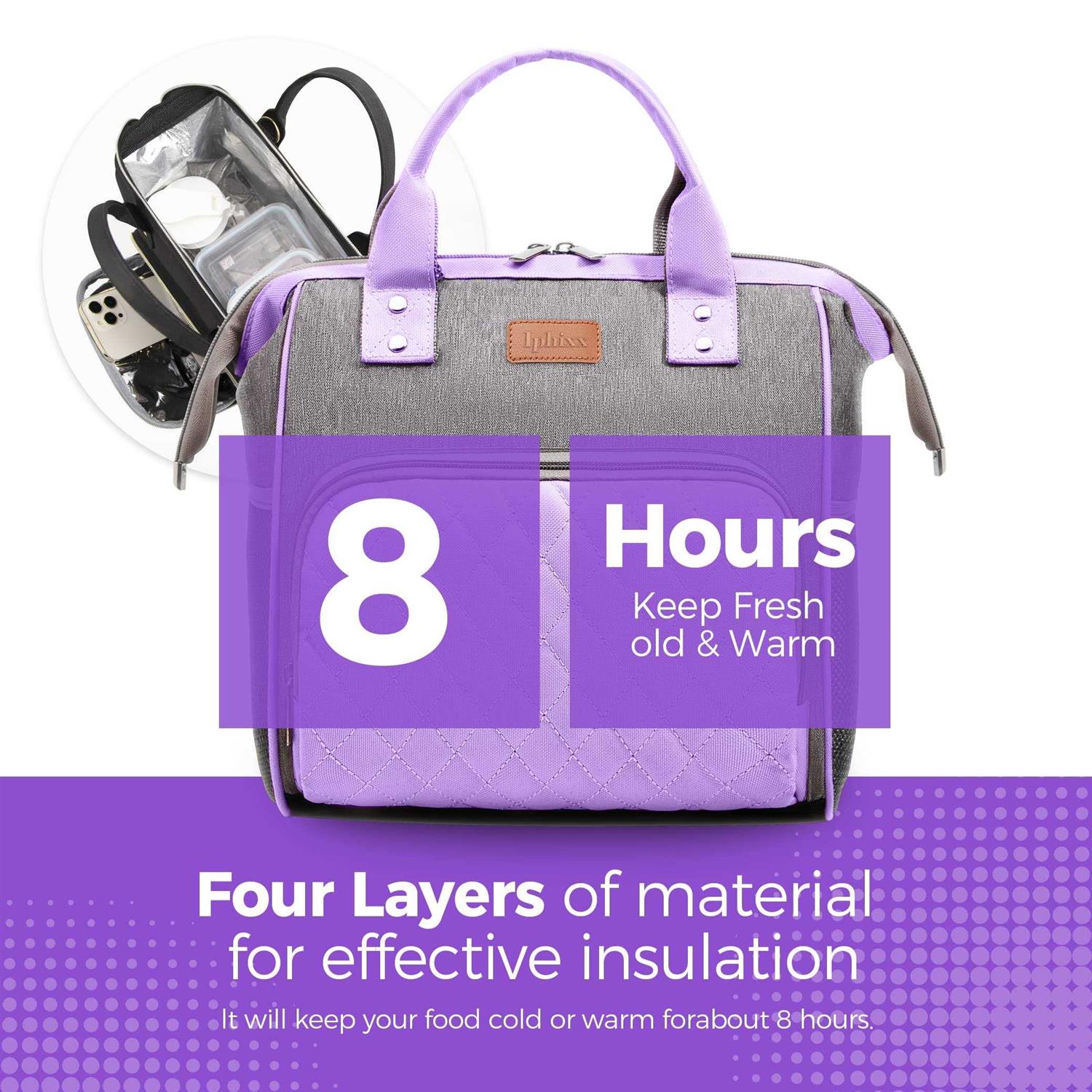 Lunch Bag Women Insulated Lunch Box for Women Adults Leakproof Large Lunch Tote Bags for Women with Adjustable Shoulder Strap