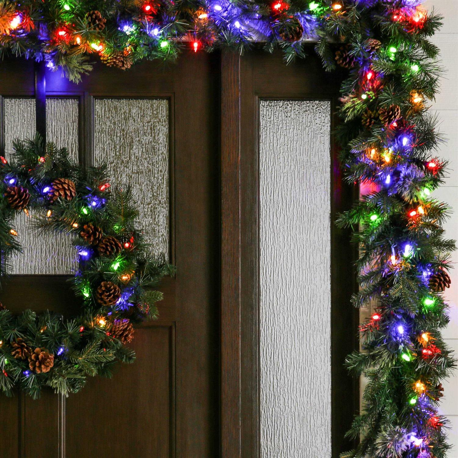 GE Indoor Pre-lit Electrical Outlet Branch Garland with Color Changing LED Lights 19004LO