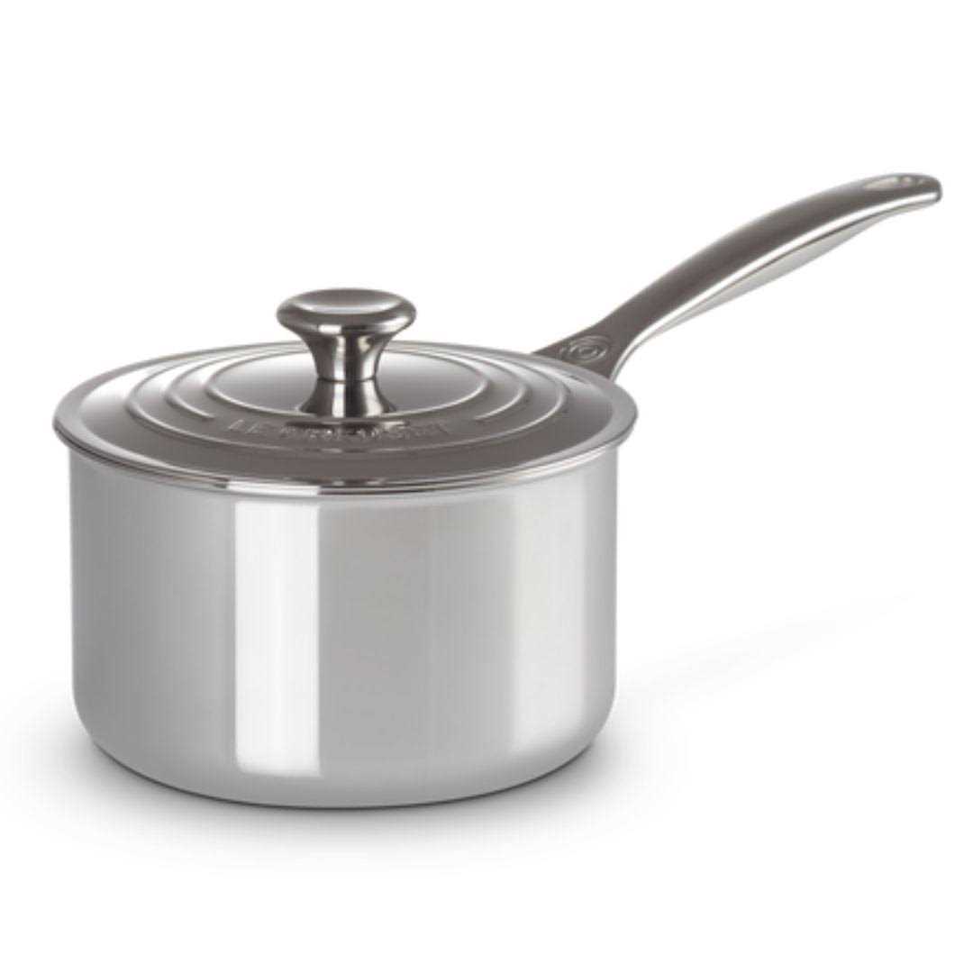Le Creuset Stainless Steel Saucepan with Lid