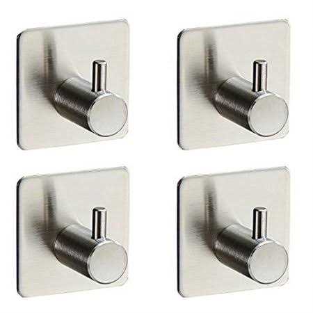 YIGII Adhesive Towel Hooks Self Adhesive Robe Hooks Home Coat Hook SUS 304 stainless steel bathroom Hooks stick on wall with glue