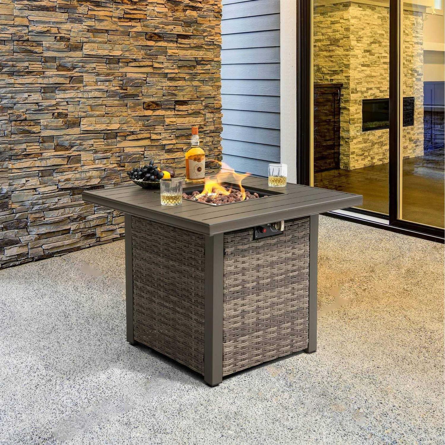 Nuu Garden 32 50000 BTU Fire Pit Table AF018