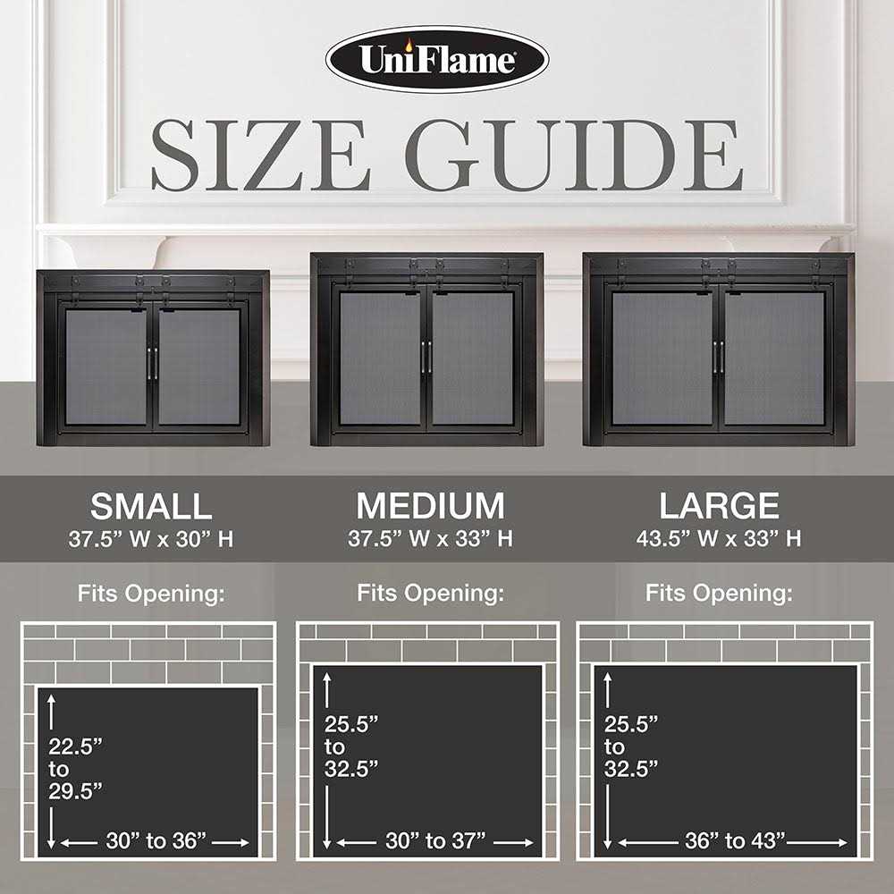 Uniflame Gregory Cabinet-style Fireplace Doors with Smoke Tempered Glass