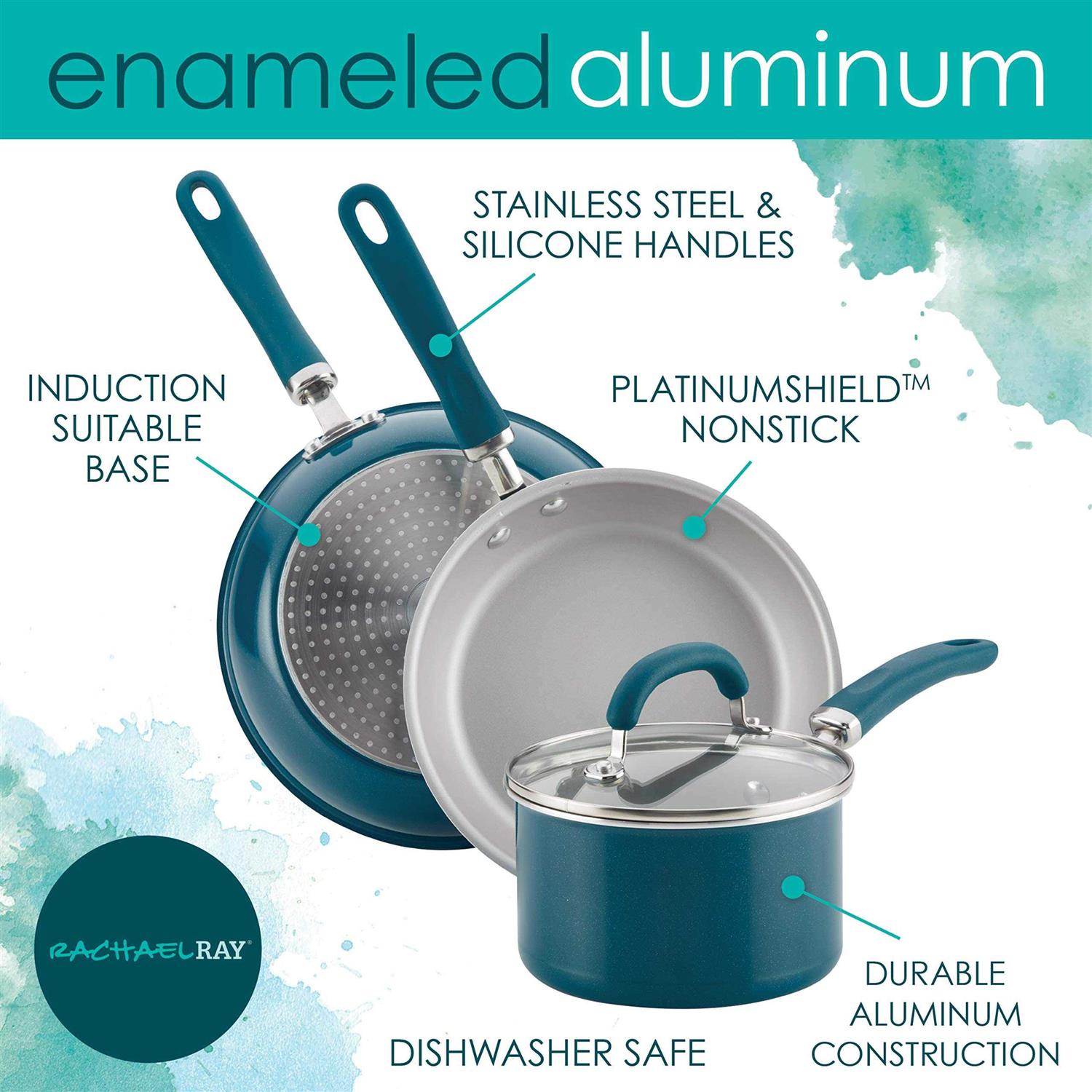 Rachael Ray 13 Create Delicious Aluminum Nonstick Cookware Set