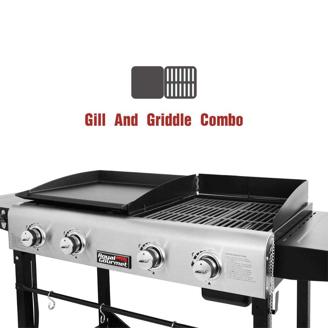 Royal Gourmet Portable Propane Gas Grill and Griddle Combo GD401