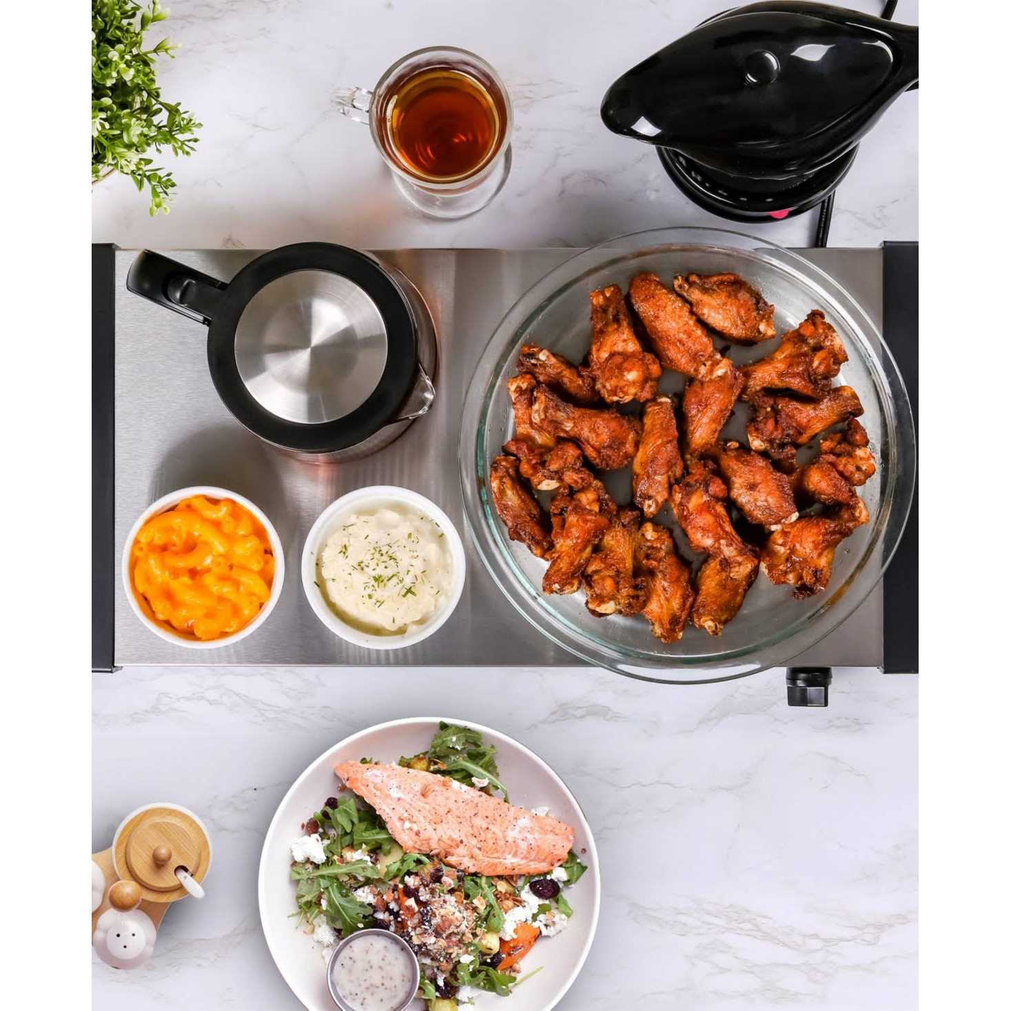 Ovente Electric Warming Tray with Adjustable Temperature Control Perfect for Buffets