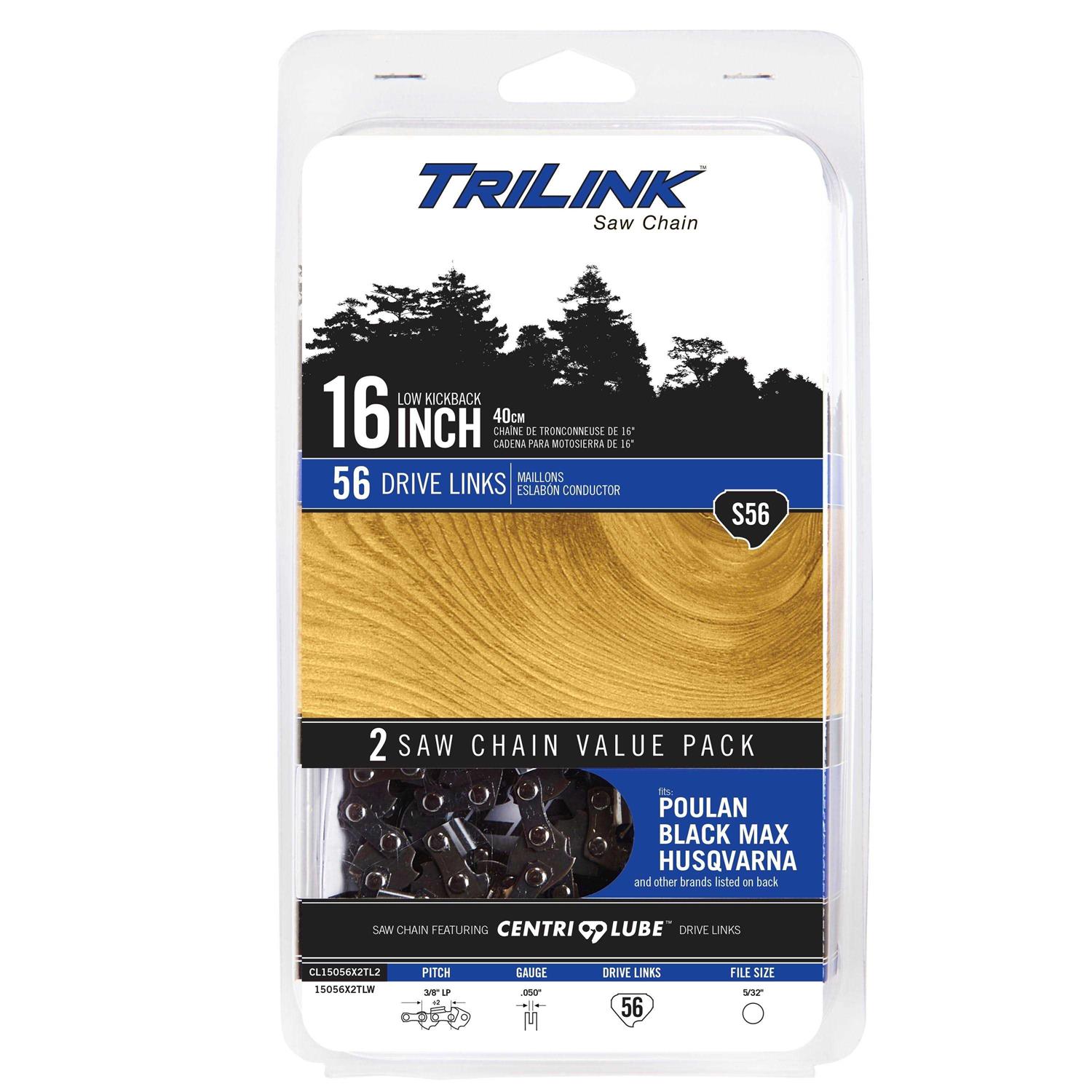 TriLink 16 Saw Chain 2-Pack S56