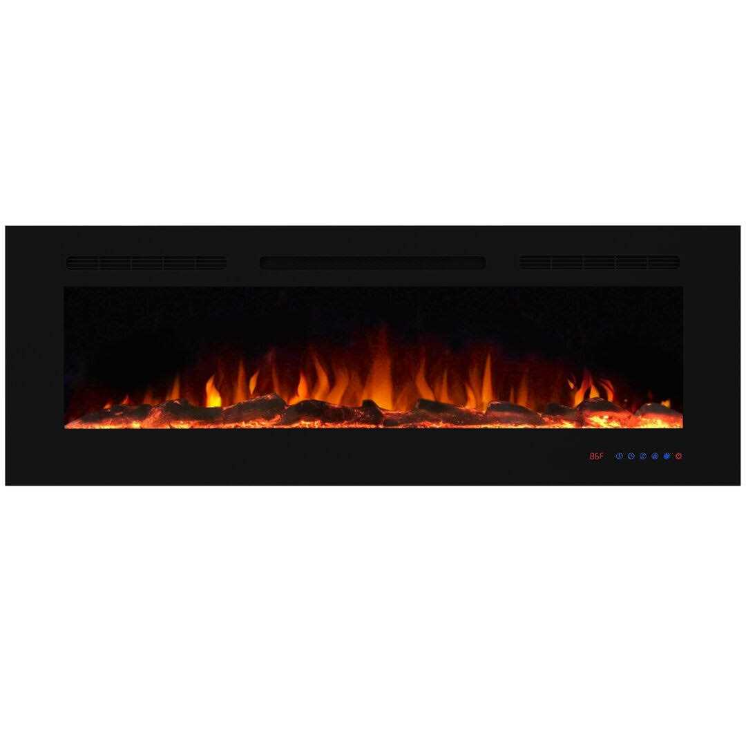 Lesly Wall Mounted Fireplace Orren Ellis