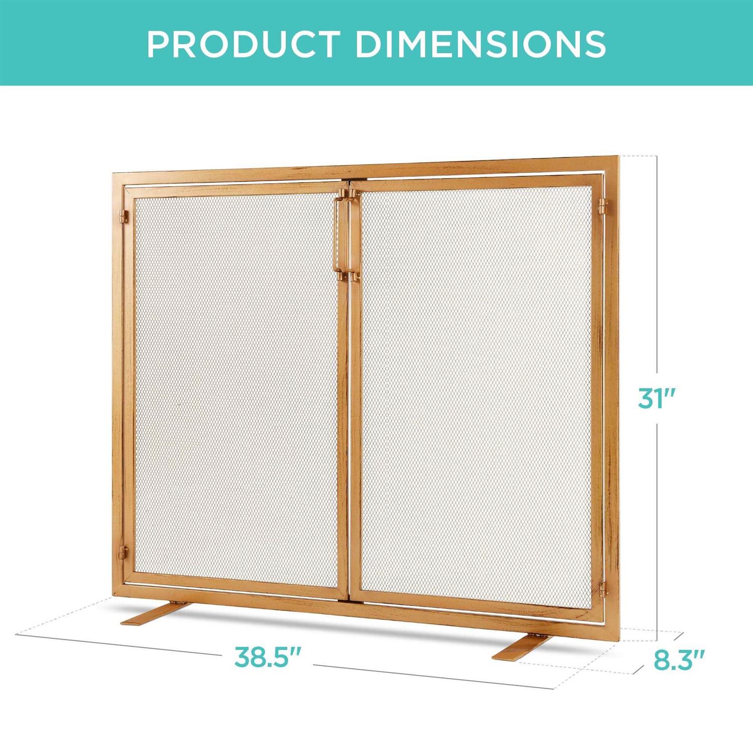 Best Choice Products 38.5x31in 2-Door Fireplace Screen