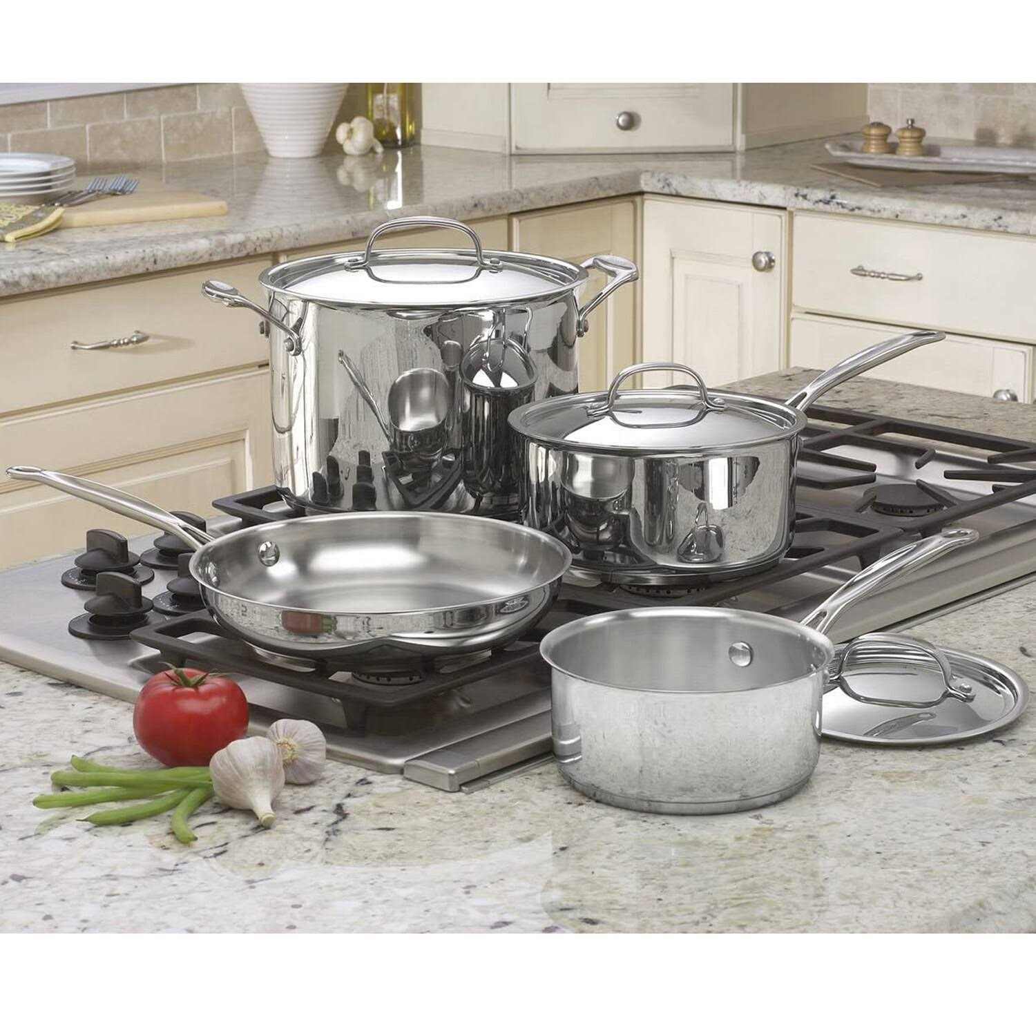 Cuisinart Chef’s Classic Stainless Steel 7 Piece Cookware Set