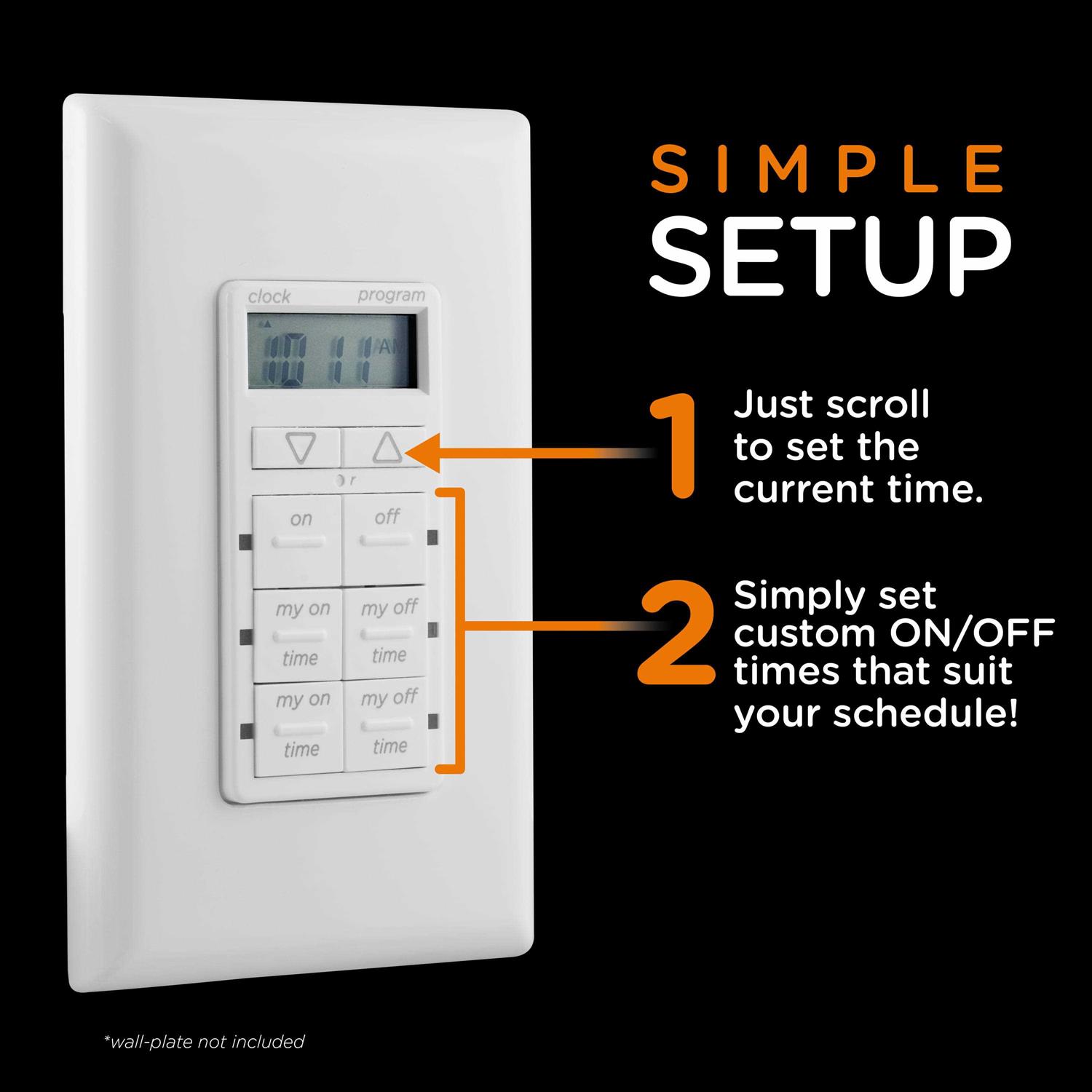 myTouchSmart Digital In-Wall Timer 26893 26893-P1