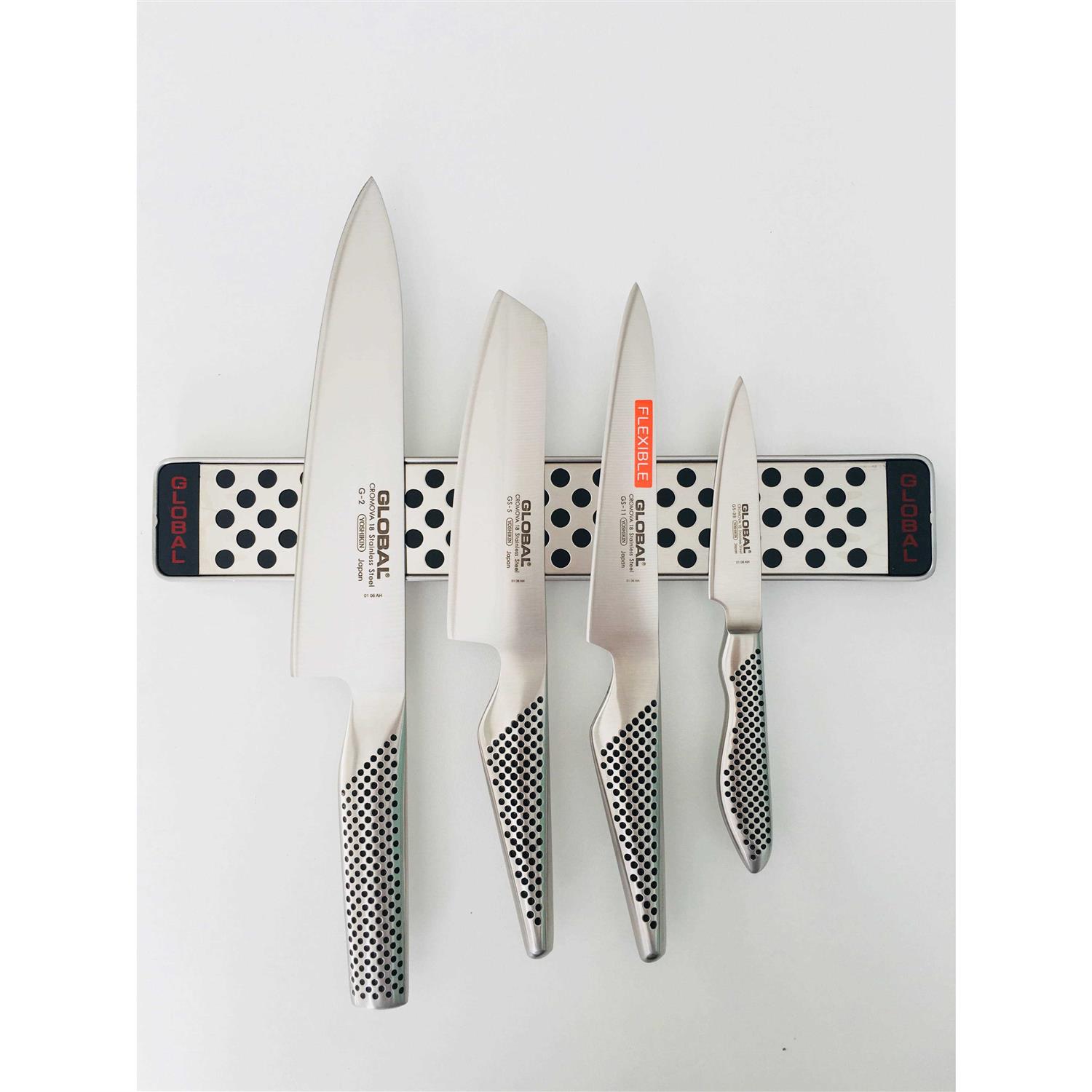 Global Classic 5 Piece Magnetic Knife Bar Set