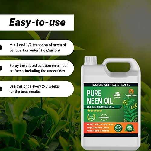 Yield Titan’s 100% Pure Cold Pressed Concentrated Neem Oil for Indoor and Outdoor Plants and Vegetable