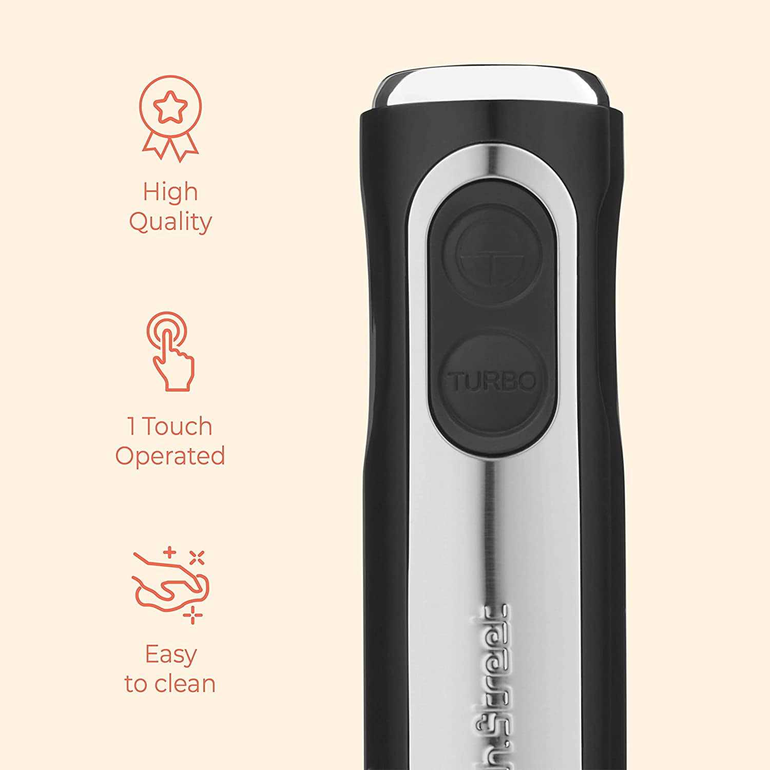 Peach Street Powerful Immersion Blender Electric Hand Blender 500 Watt with Turbo Mode