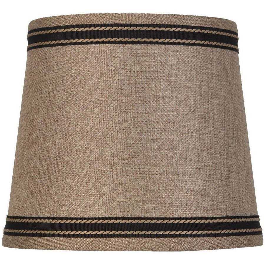 Mainstays Brown with Black Trim Empire Accent Lamp Shade