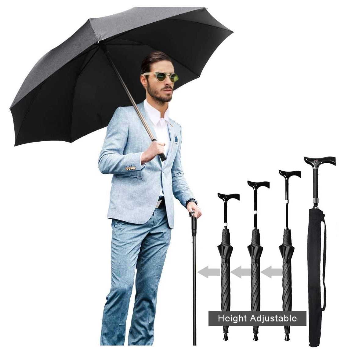 Lynkaye Walking Cane Umbrella Walking Sticks Crutch Umbrella