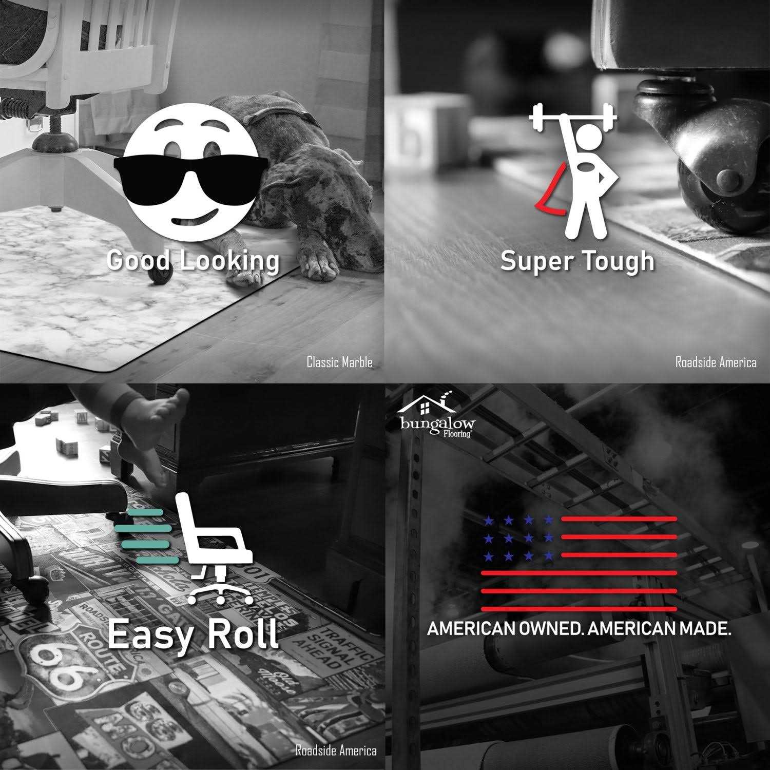 Bungalow Flooring Barbury Weave Desk Chair Mat