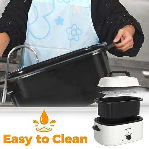 Kiss the Water Electric Roaster Oven with Visible & Self-basting Lid