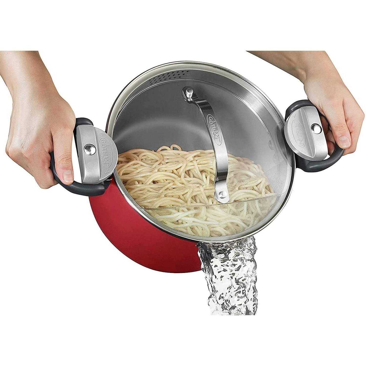 Gotham Steel Pasta Pot Twist and Lock Handles