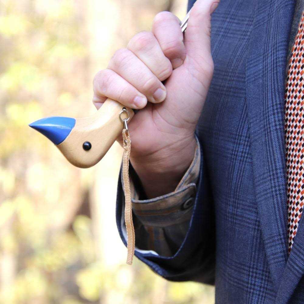 Totes Wooden Duck Handle Auto Open Umbrella