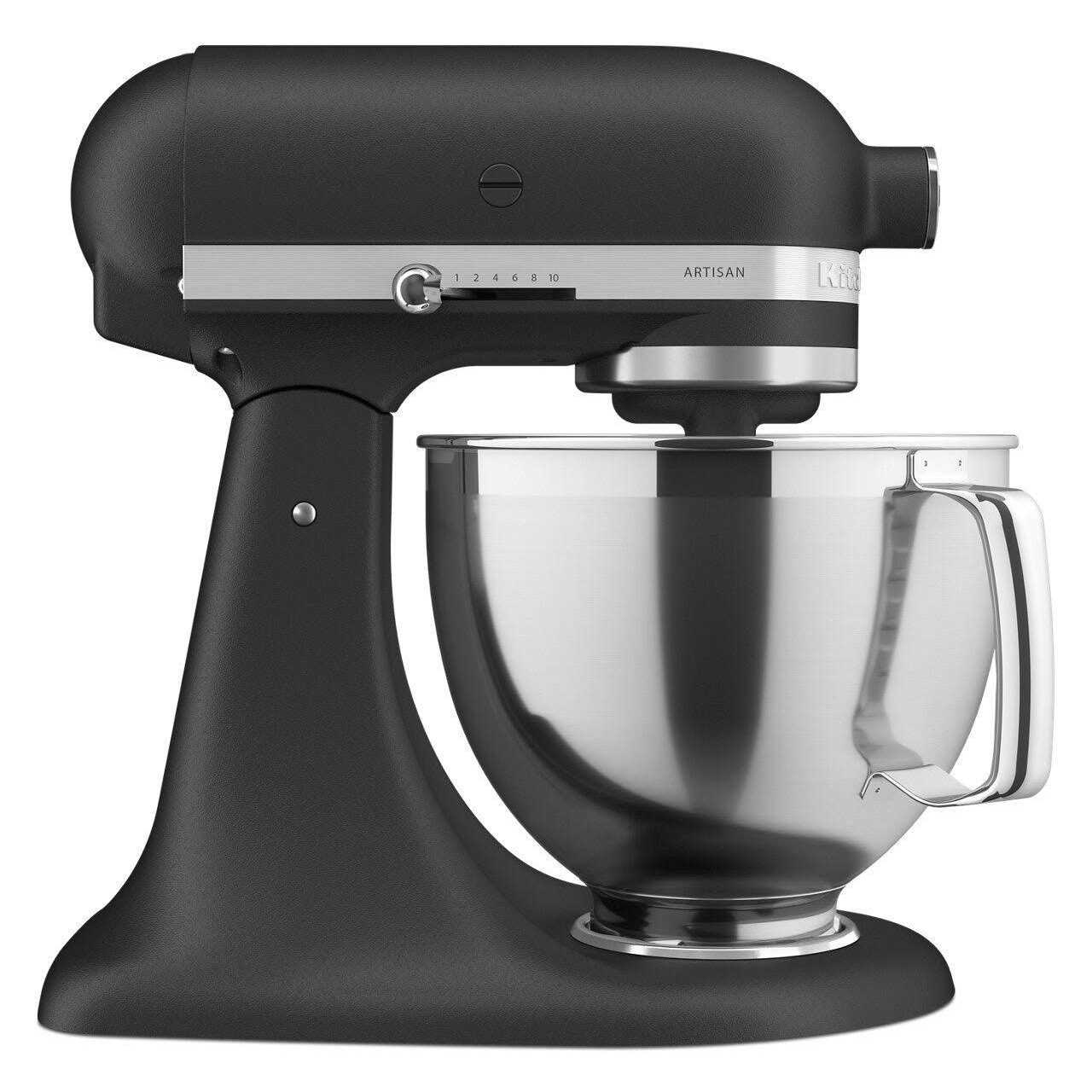 KitchenAid Artisan Series 5 Quart Tilt-Head Stand Mixer w/ Premium Accessory Pack KSM195PSBK