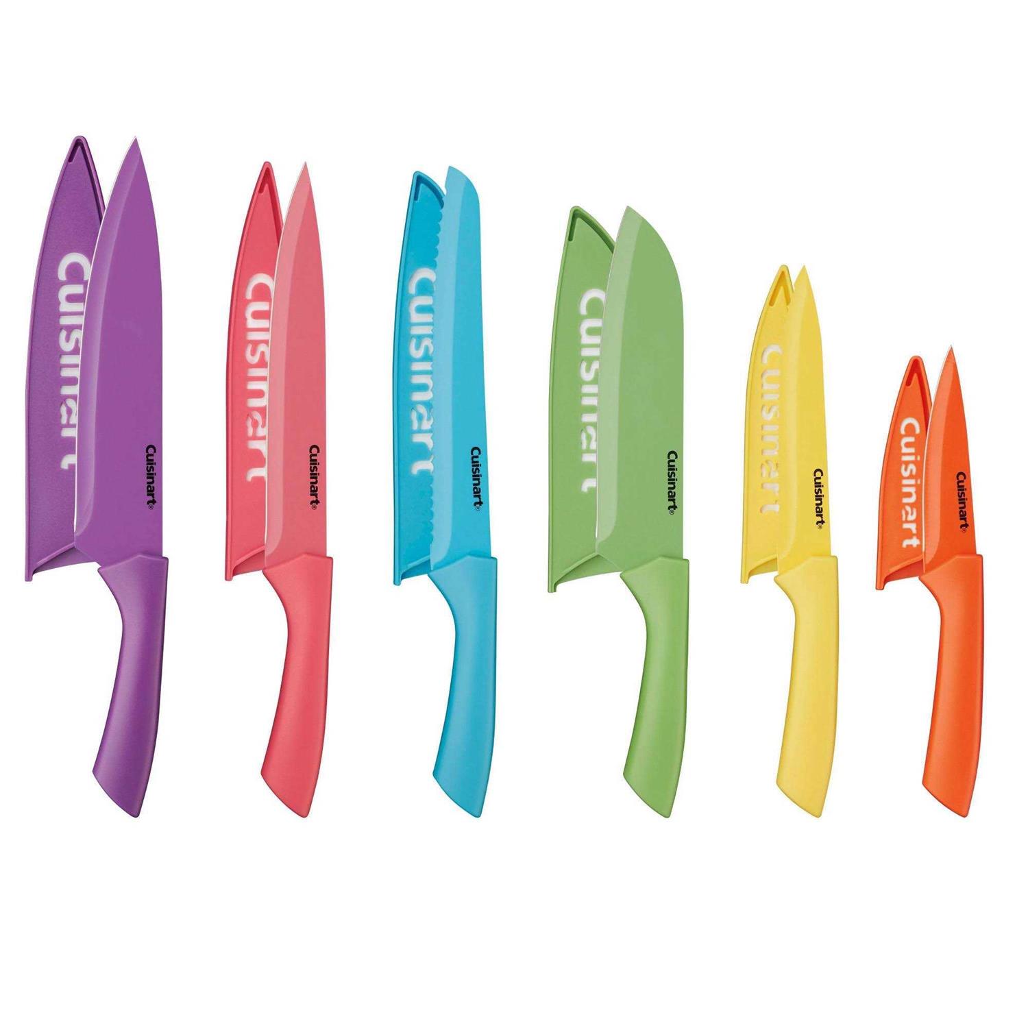 Cuisinart Advantage 12pc Ceramic-Coated Color Knife Set With Blade Guards