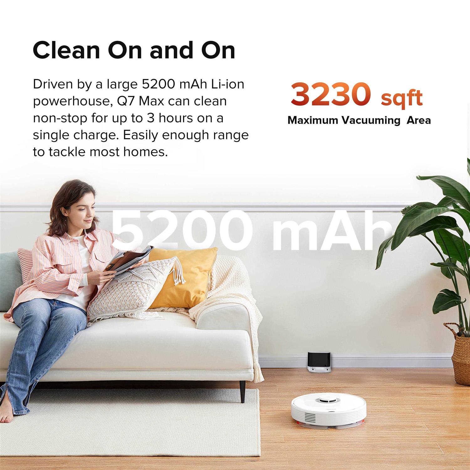 Roborock Q7 Max Robot Vacuum and Mop with 4200 Pa Power Suction