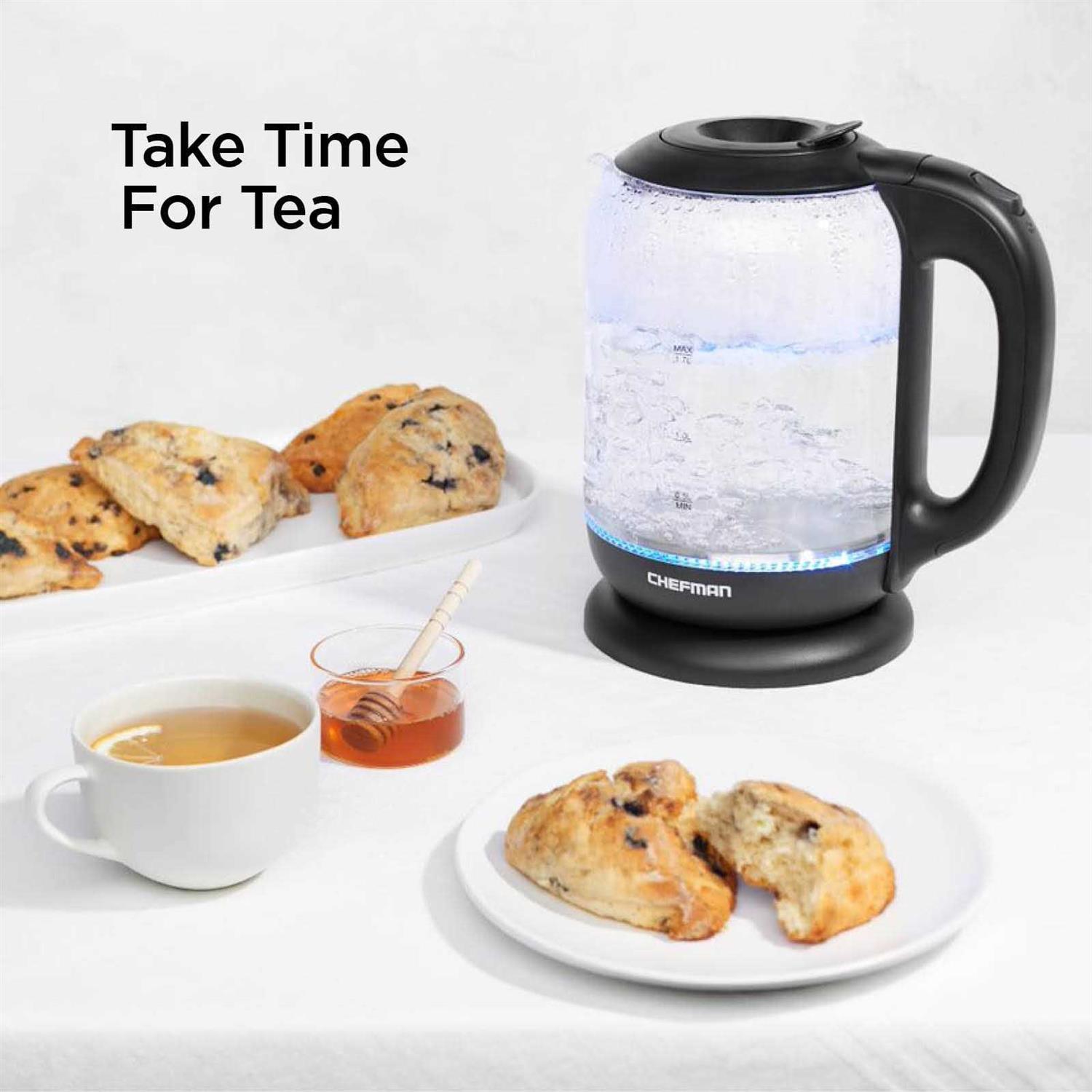 Chefman 1.7 Liter Electric Kettle With Easy Fill Lid