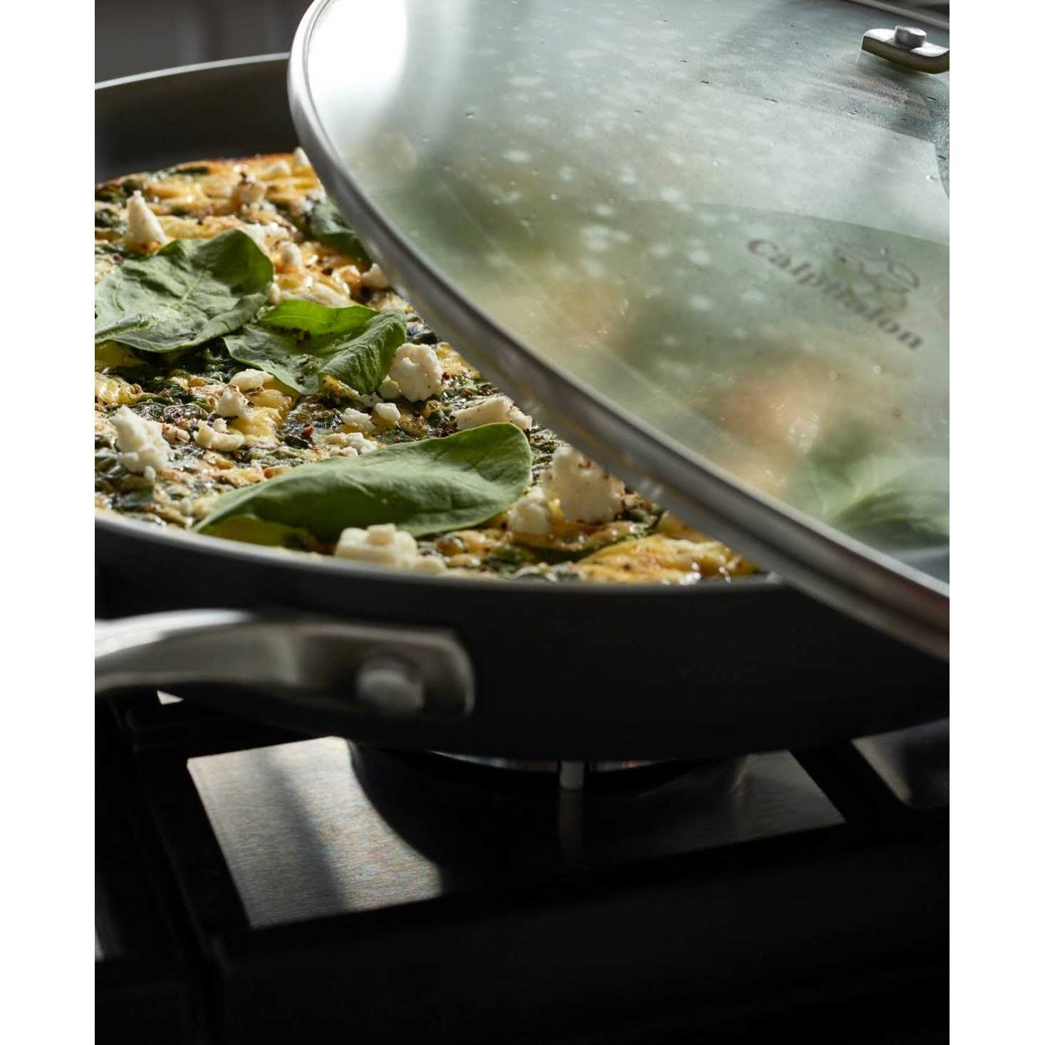 Calphalon Classic Oil-Infused Ceramic 12-Inch Fry Pan with Cover