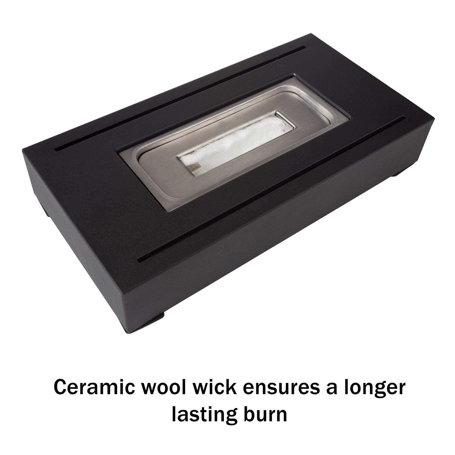 Northwest Bio Ethanol Ventless Fireplace-Tabletop Rectangular Real Flame Smokeless Clean Burning 80-BIOFP-1