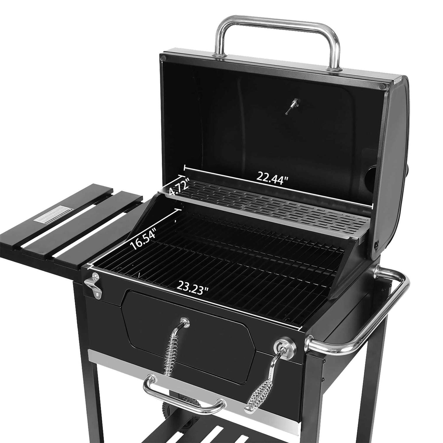 Royal Gourmet 24-Inch Charcoal Grill with Foldable Table