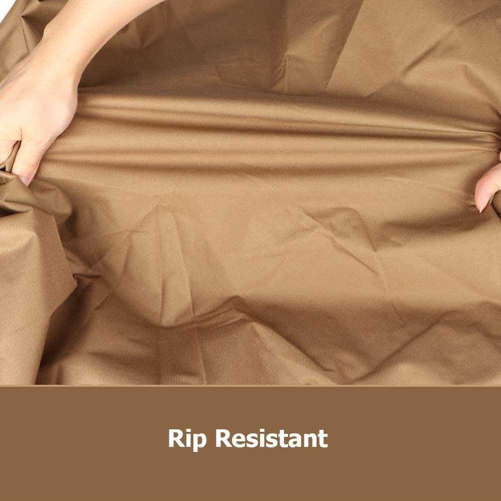 NEXCOVER Square Fire Pit Cover Waterproof 600D Heavy Duty Cover Premium Patio Outdoor Cover