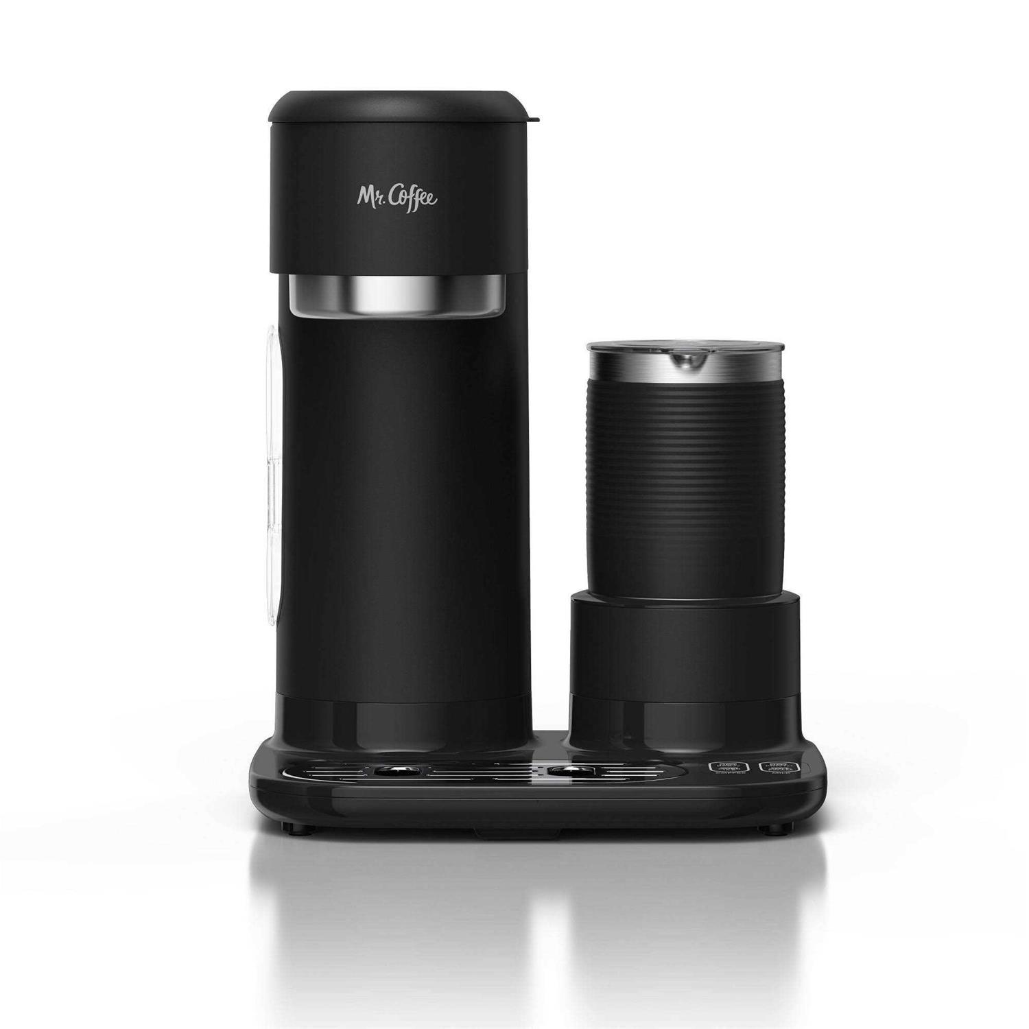 Mr. Coffee 4-in-1 Single-Serve Latte, Iced, and Hot Coffee Maker with Milk Frother
