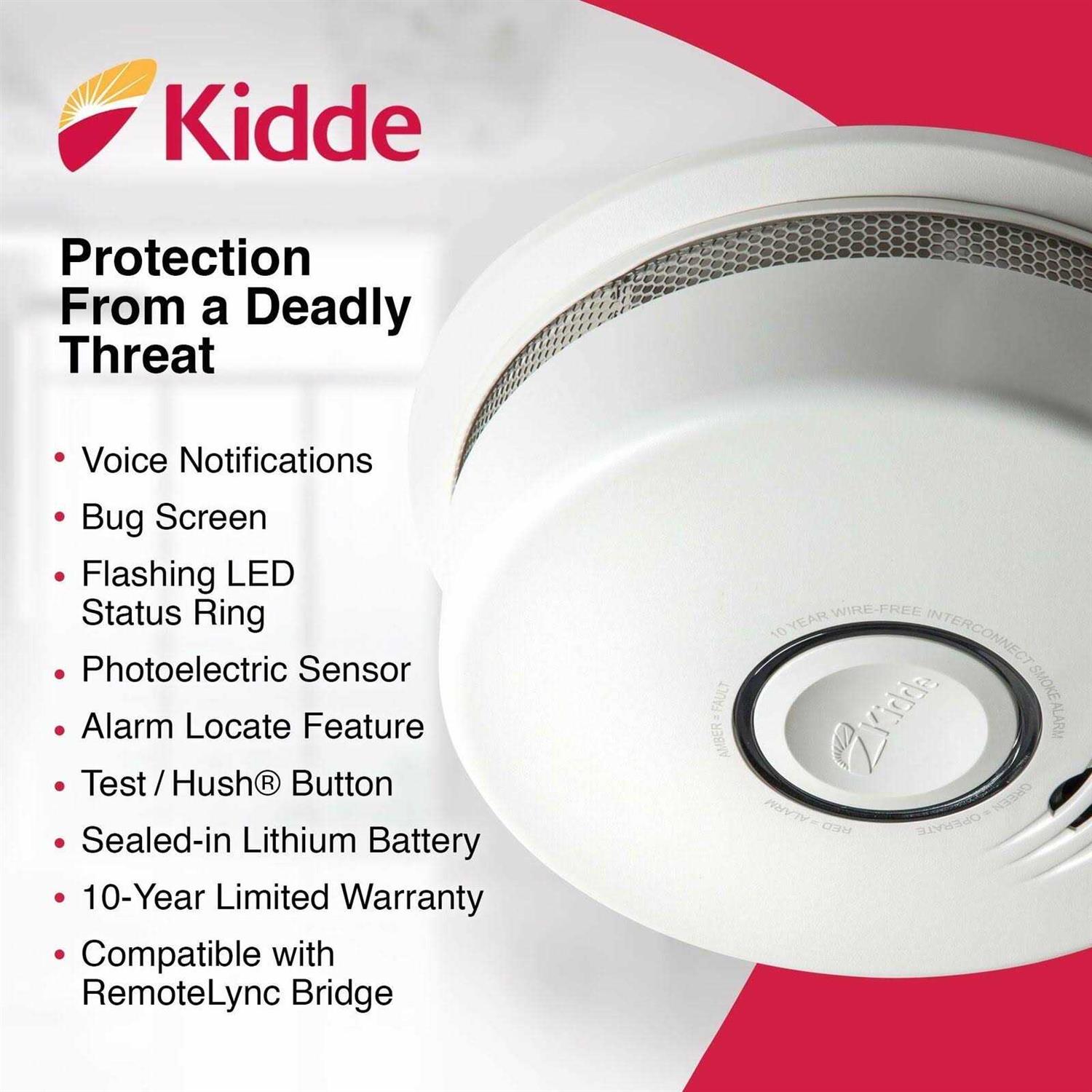 Kidde Battery Powered Smoke Alarm P4010DCS-W
