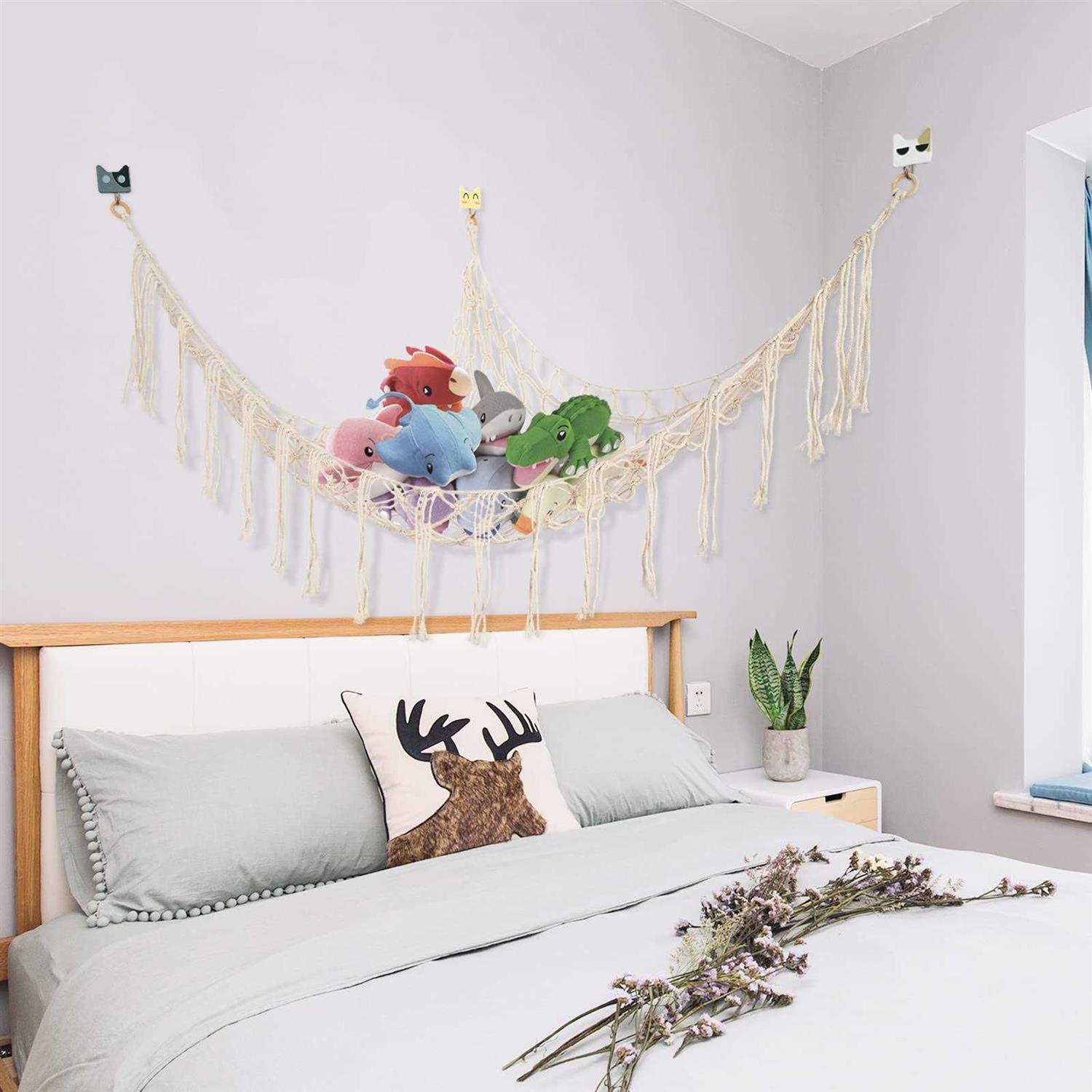 Yelienm Boho Stuffed Animals Net or Hammock Large55 inch Toy Hammock