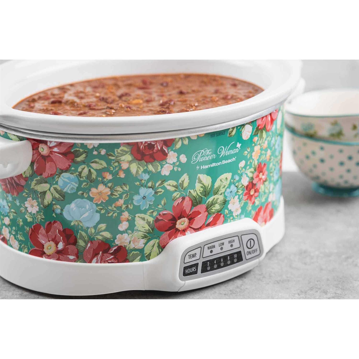 The Pioneer Woman 7 Quart Programmable Slow Cooker Vintage Floral 33479