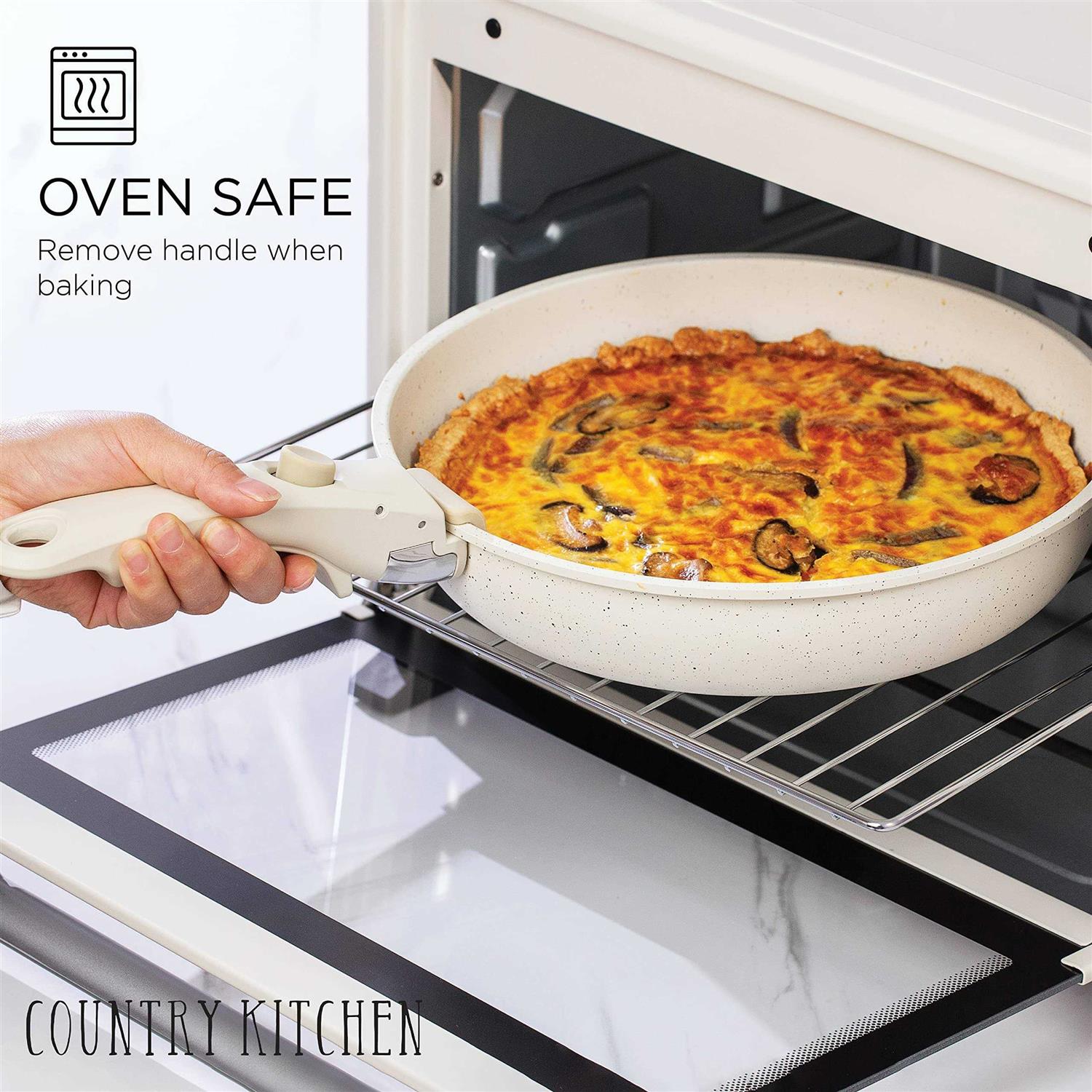 Country Kitchen 13 Piece Pots and Pans Set Safe Nonstick Cookware Set Handle