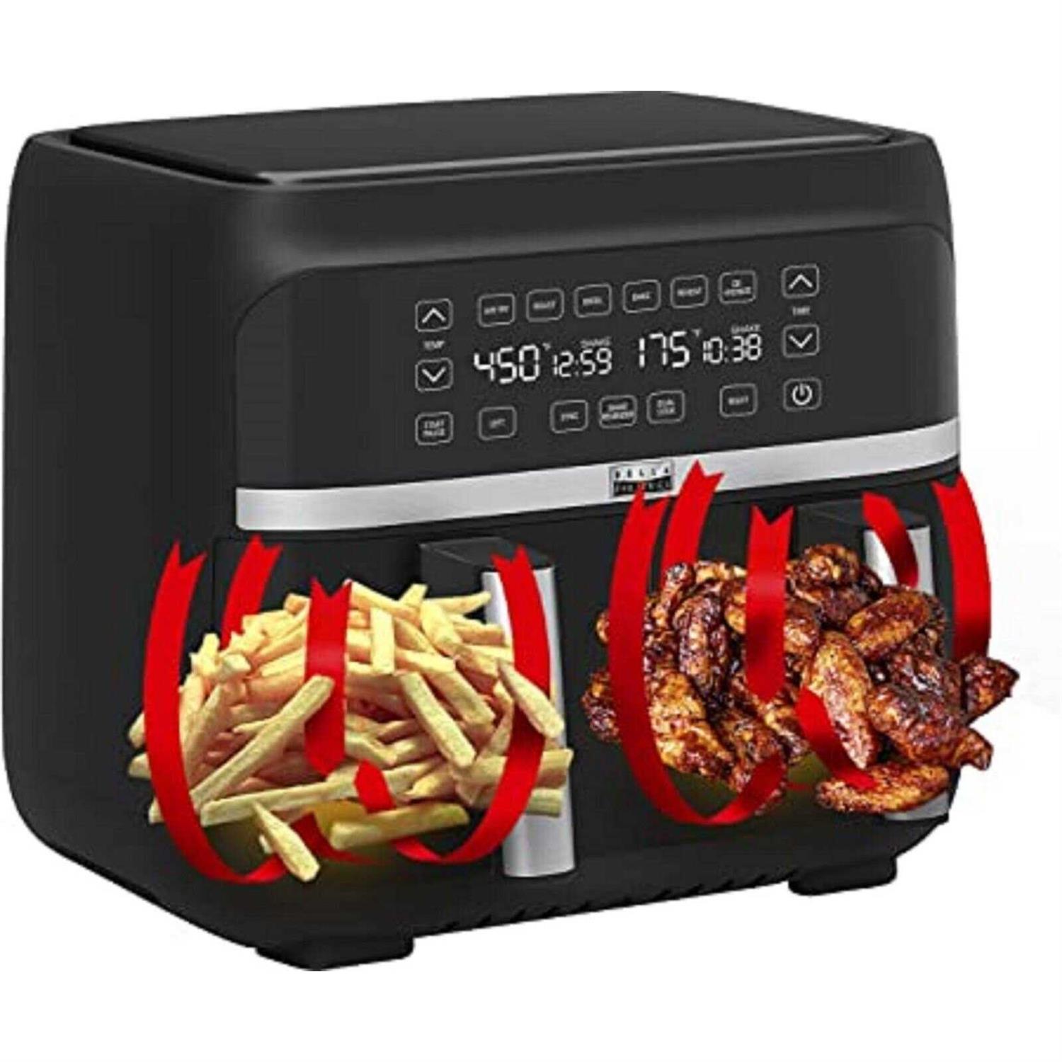 Bella 8-Qt. Dual-Basket Dual Zone Touchscreen Air Fryer 1700W