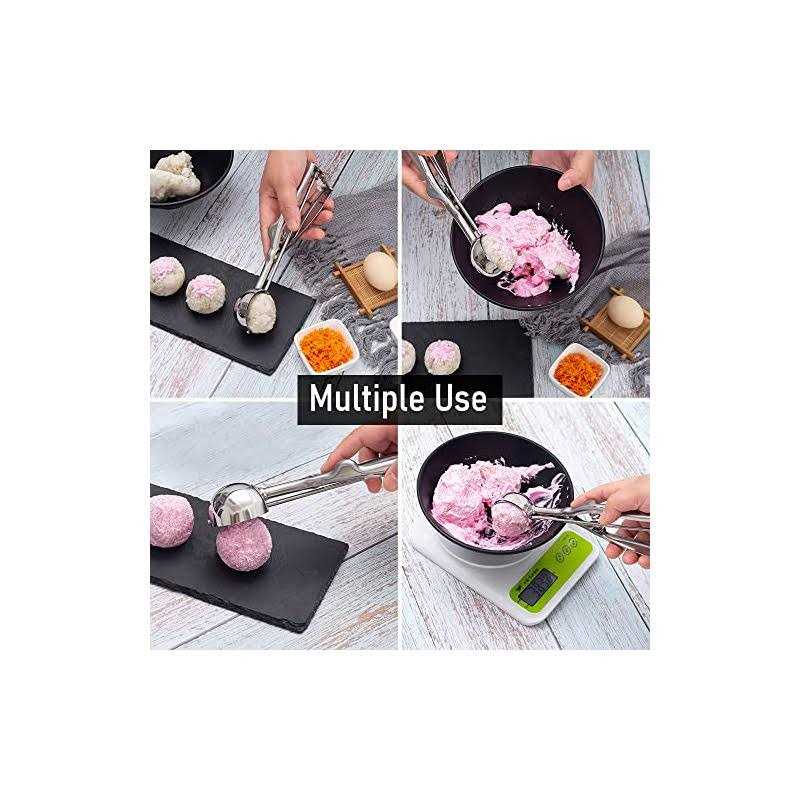 Wddeevoi 3 Pack Ice Cream Scoop Cookie Scoop Set Small/medium/large