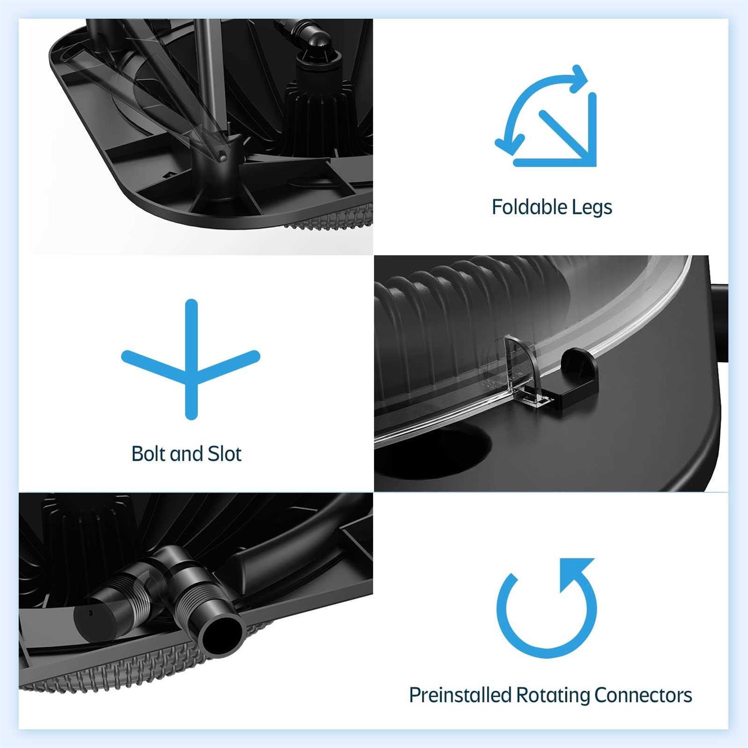 YiViKPE Solar Pool Heater for Above Ground Pool Inground Pool Warmer Equipment w/Leakproof Hose