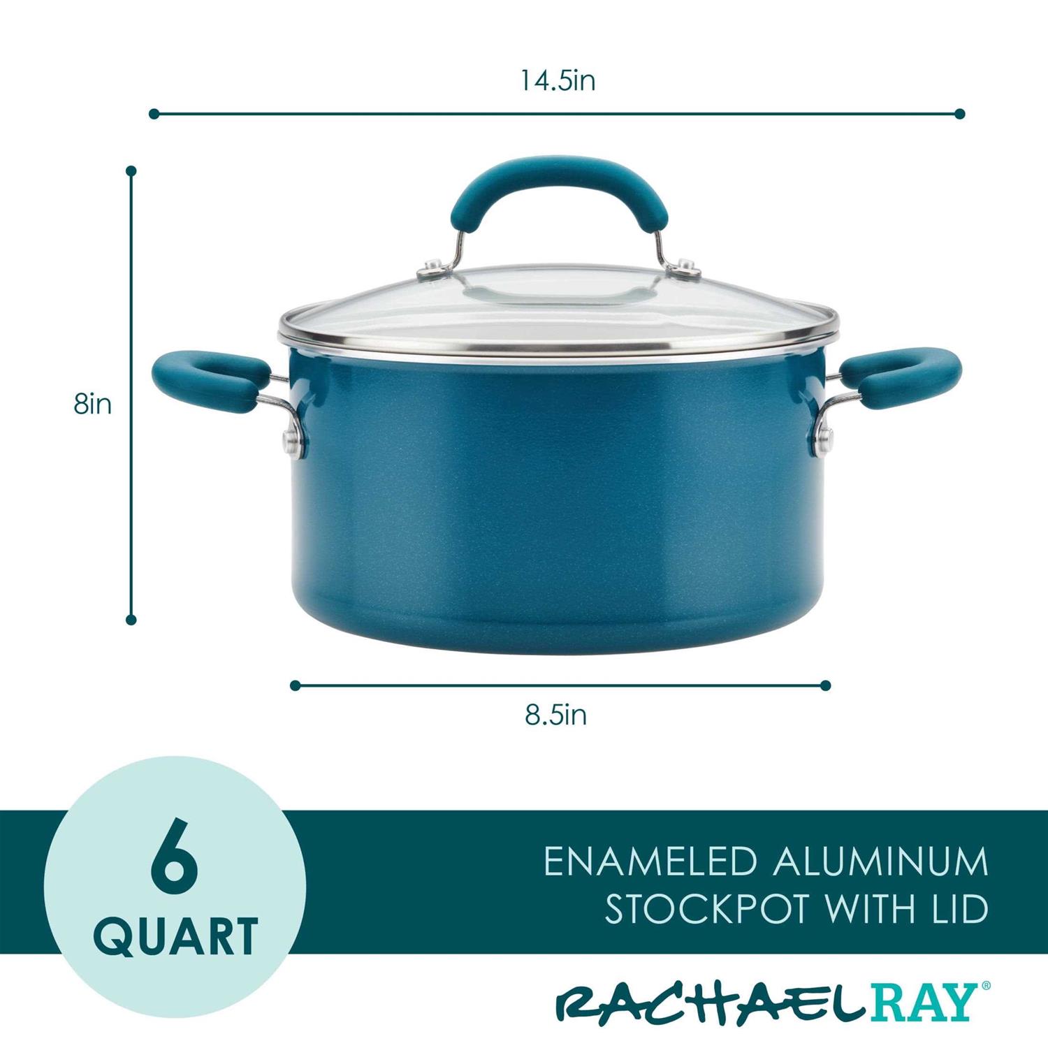Rachael Ray 6 qt Create Delicious Aluminum Nonstick Stockpot