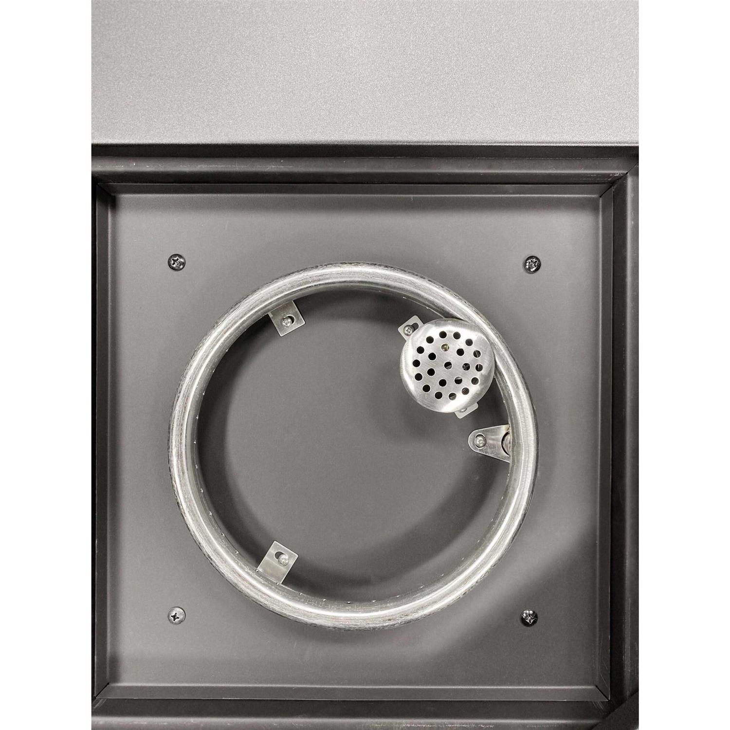 Mainstays 28 Square 50000 BTU Propane Gas Fire Pit Table Lava Rocks