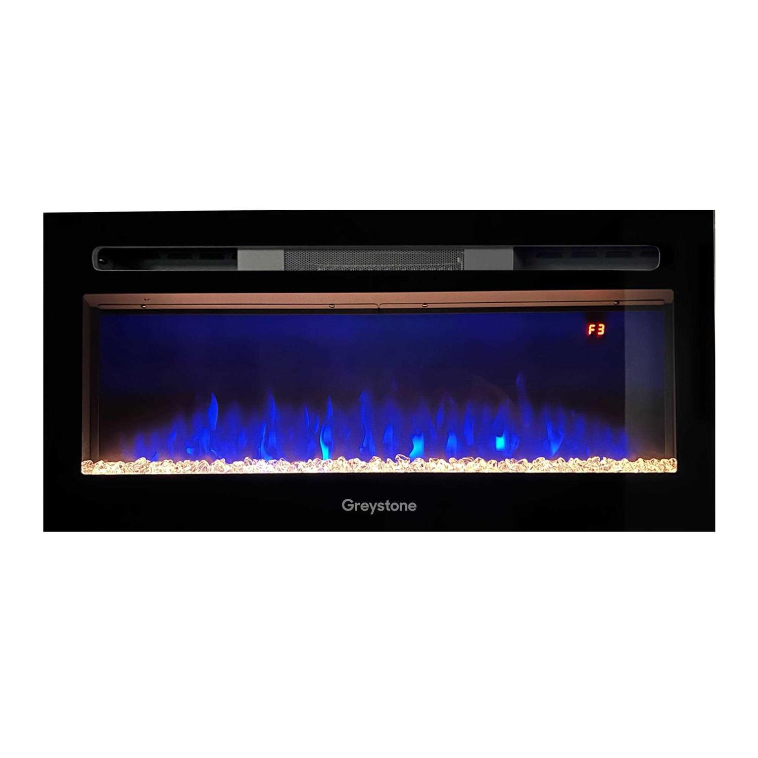 Furrion Greystone 36 Black Steel Fireplace