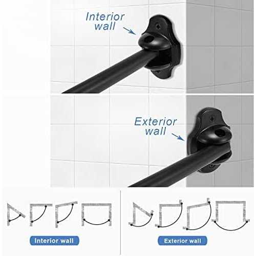Curved Shower Curtain Rod Tenovel Round Adjustable 48-72 Inches Shower Rods for Bathroom