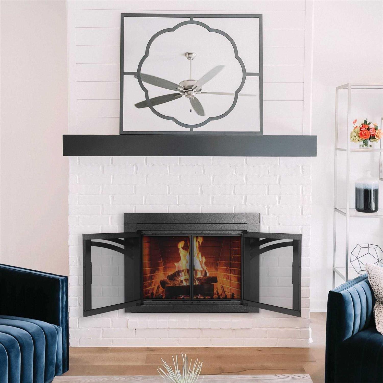 Pleasant Hearth Axel Fireplace Glass Door