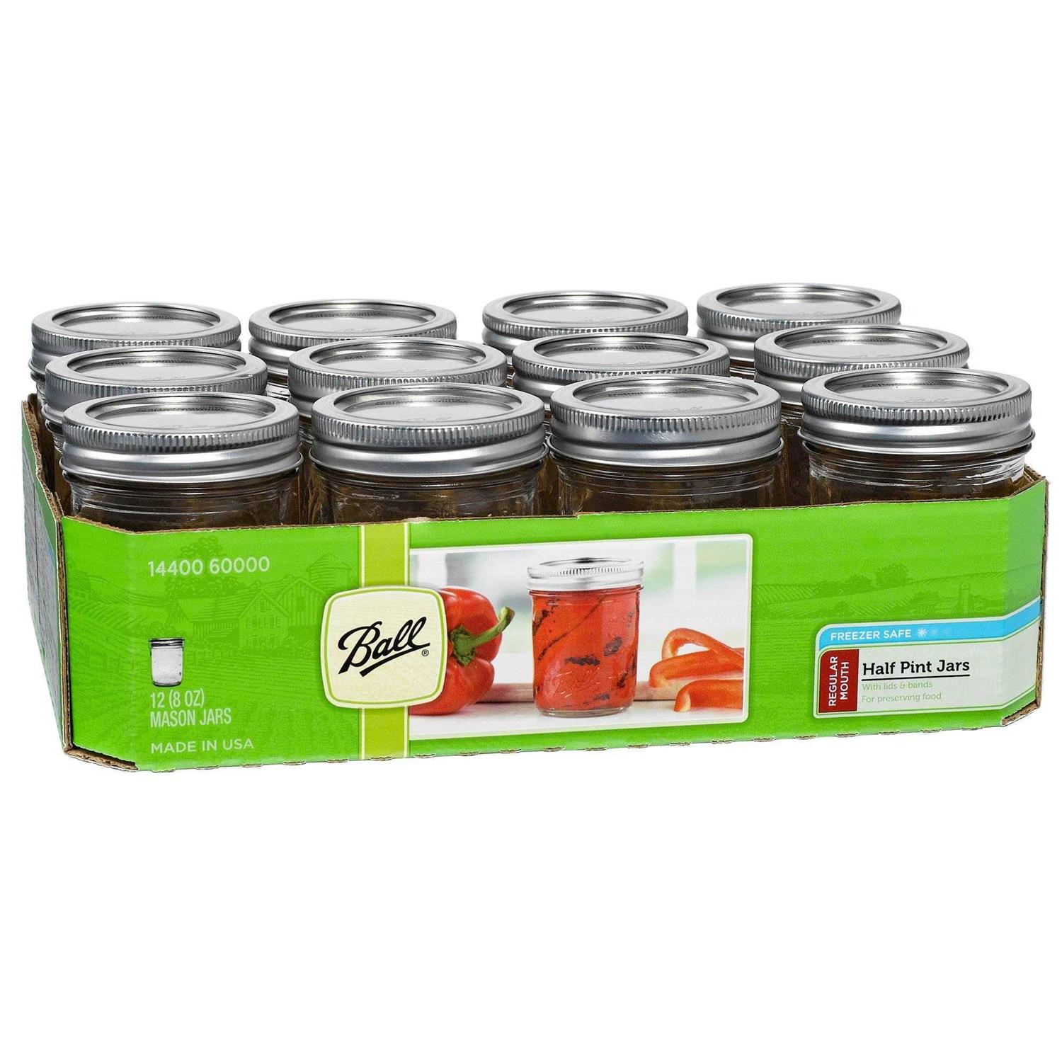 Ball Regular Mouth Half Pint Mason Jars